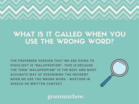 What is using the wrong word called