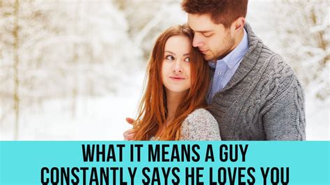 What it means when a guy say love is in the air
