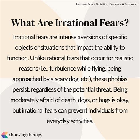 What makes a fear irrational