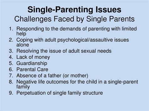 What problems do single parents face