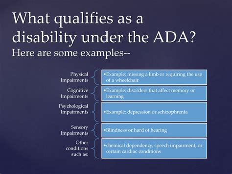 What qualifies as ADA disability