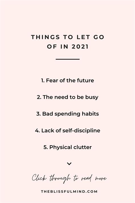 What should I let go in 2021