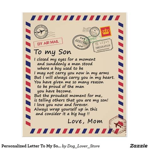 What should I write in a letter to my son