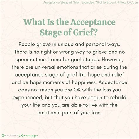 What stage of grief is acceptance