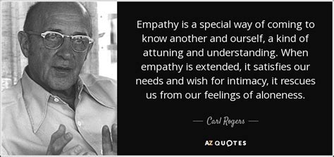 What statement did Carl Rogers make about empathy