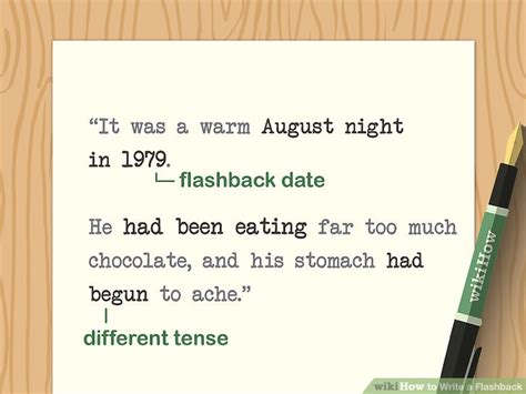 What tense is a flashback written in
