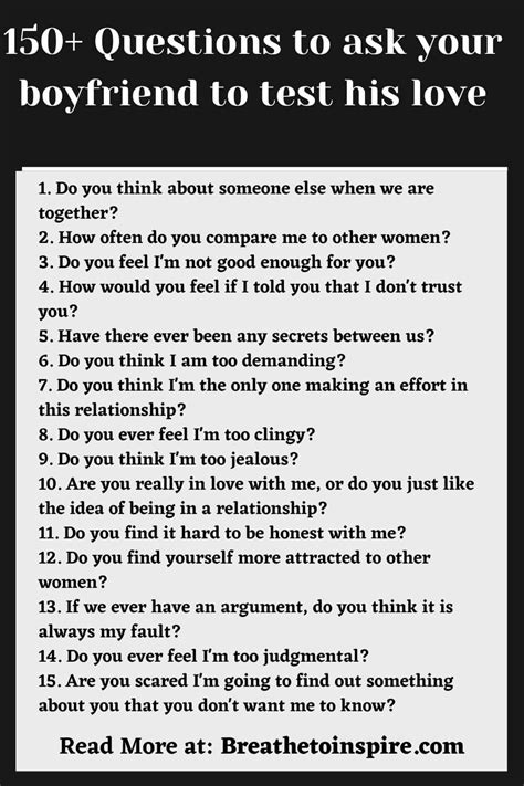 What to ask him to see if he cares