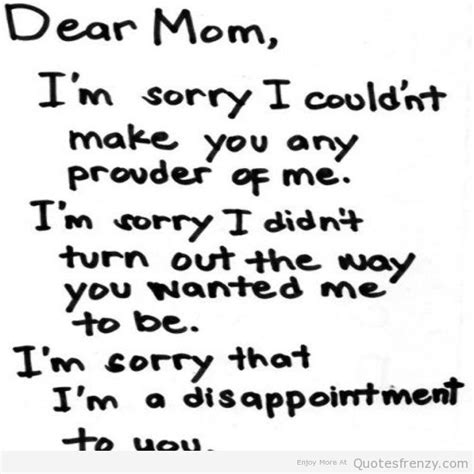 What to do when your mom is disappointed in you