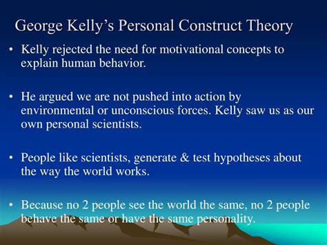 What was George Kelly theory