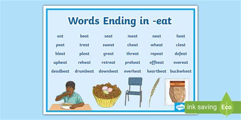 What words end with eat