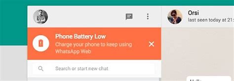 WhatsApp Web Battery Life