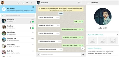 WhatsApp Web Interface