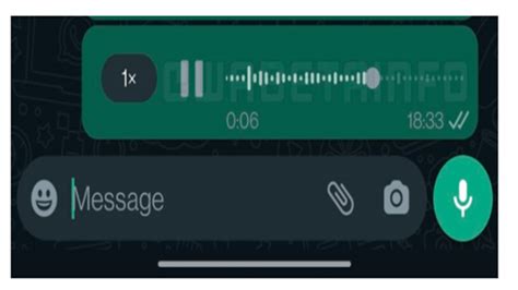 WhatsApp voice note recording screen