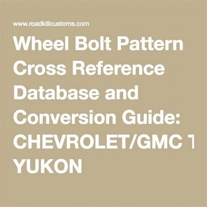 Wheel Bolt Pattern Cross Reference Database