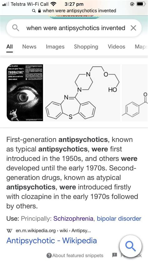 When was the first antipsychotic invented