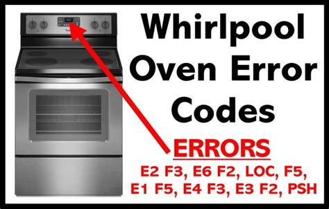 Understanding Whirlpool Stove Error Codes