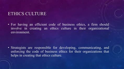 Who is responsible for enforcing the code of ethics