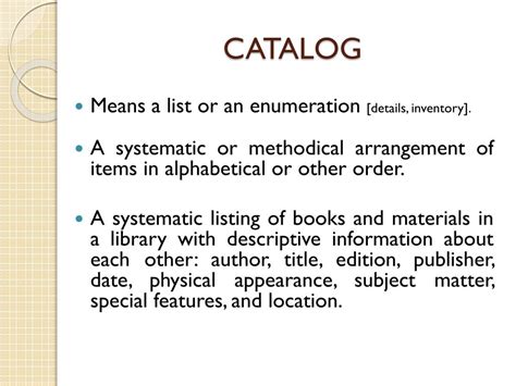 Why Catalog Books According To Subject Matter