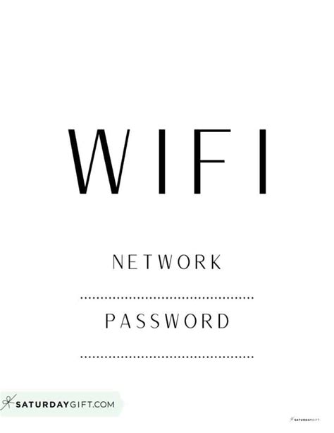 Wifi Password Template