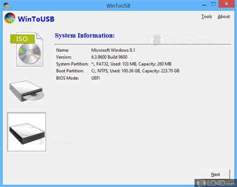 WinToUSB Software Interface