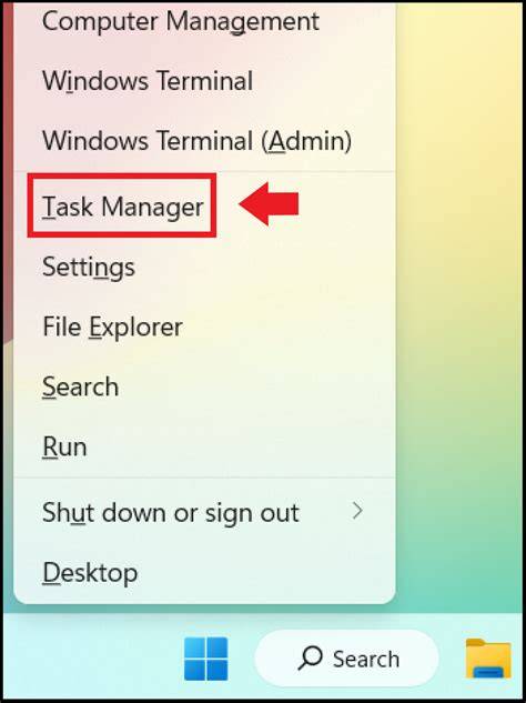 WinX Menu to Open Task Manager