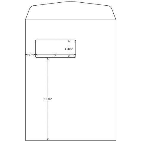 Window Location For 9 X 12 Catalog Envelopes