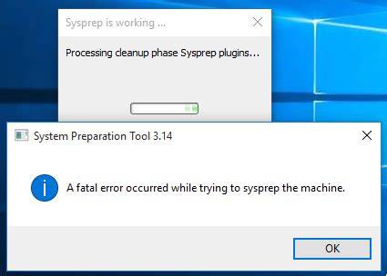 Windows 10 Sysprep failure