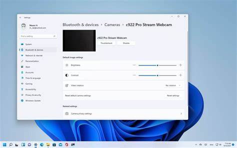Settings App Bluetooth & devices Cameras Page
