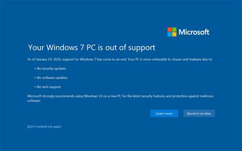 Windows 7 End of Support