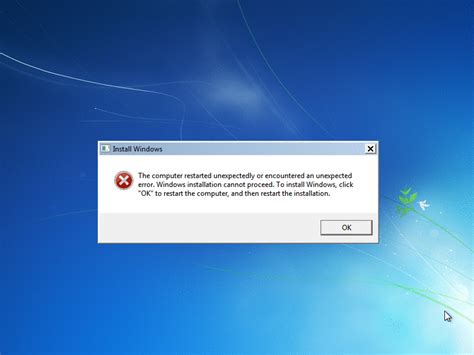 Windows 7 installation error 0x80042468