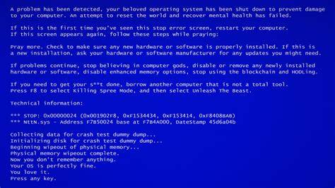 Windows Blue Screen of Death explanation