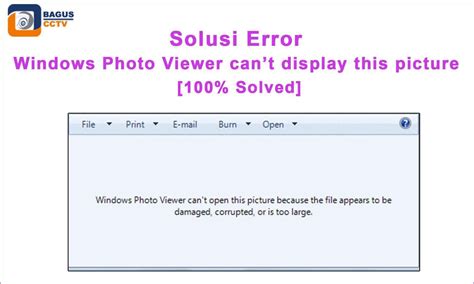 Windows Photo Viewer Error