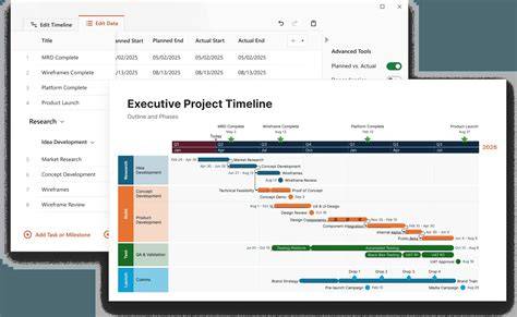 Video project timeline example