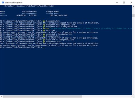 Windows PowerShell Command Line Word Count