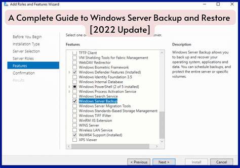 Windows Server Backup & Storage