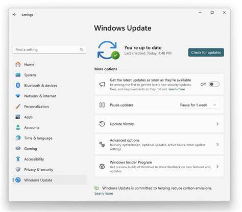 Windows Update Settings