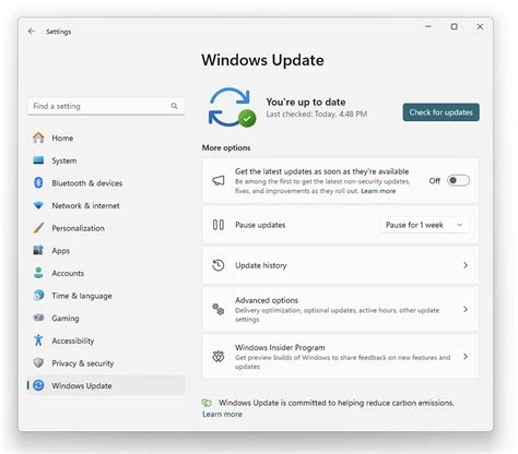 Windows Updates Settings