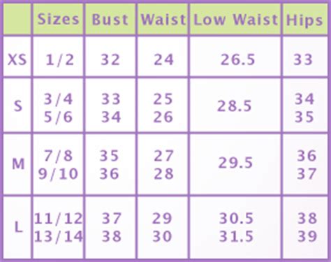 Windsor Sizing Chart