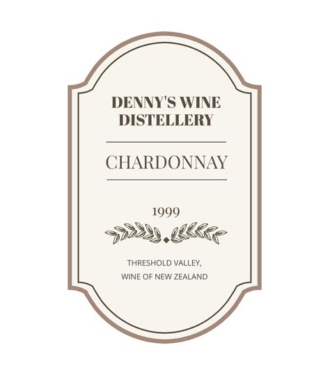 Wine Bottle Label Template