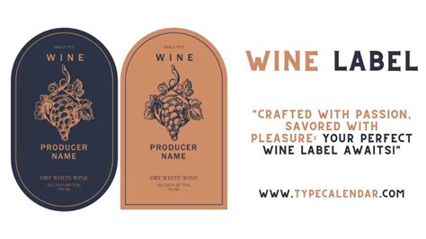 Wine Label Design Templates Free