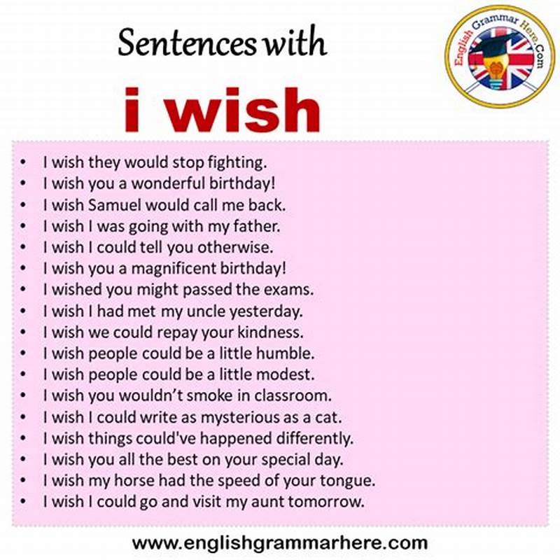 Wish Example Sentences