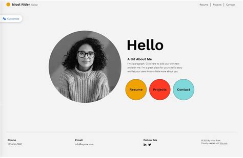 Wix Portfolio Template