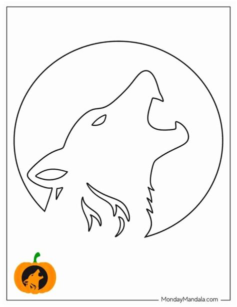 Wolf Template For Pumpkin