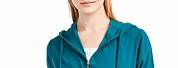 Woman's Thin Insulated Zip Up Cotton Hoodie