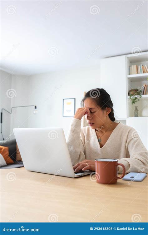 Woman tired from working long hours