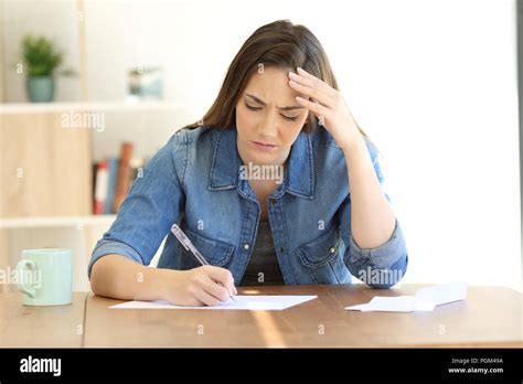 Woman writing letter