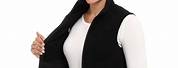 Women Black Fleece Vest