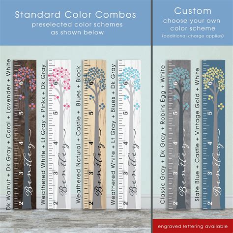 Wood Ruler Growth Chart