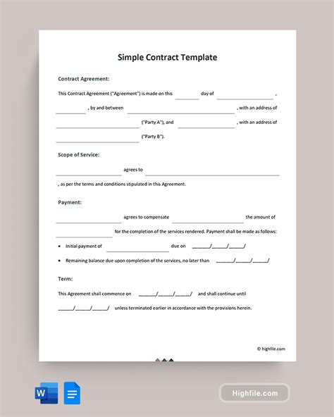 Word Contract Template