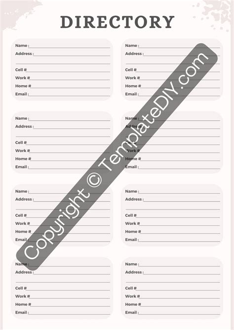Word Directory Template